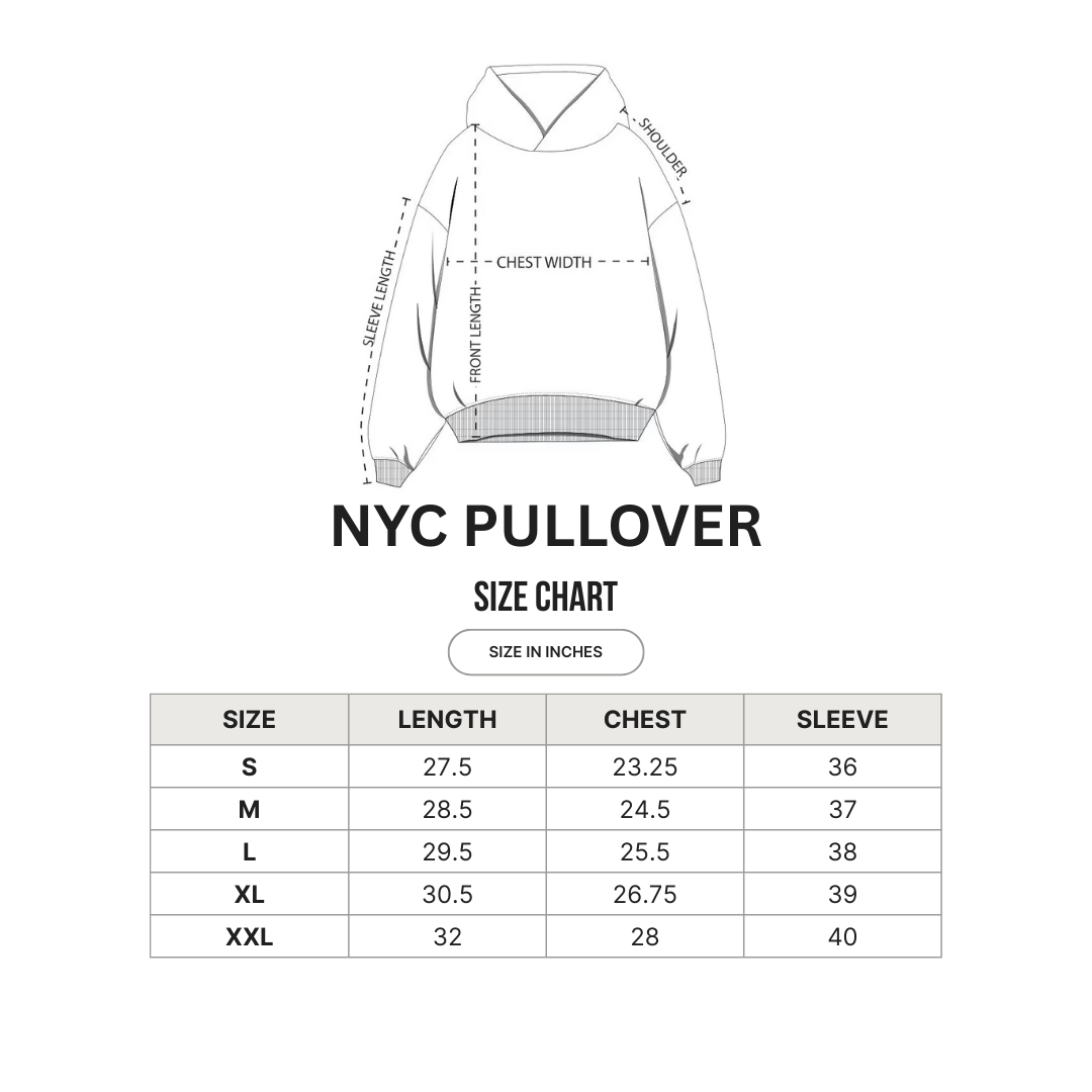PRE-ORDER NEW YORK - PULLOVER HOODIE (HEATHER GREY)